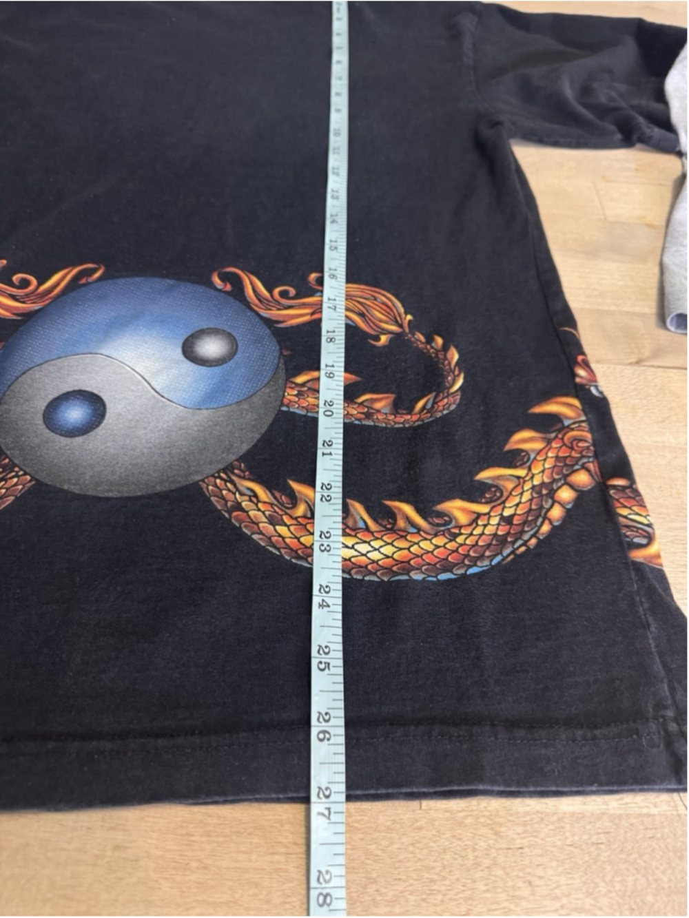 Vintage Jnco Jeans 90s Dragon Ying-yang Longsleeve shirt Size Medium - Picture 7 of 10